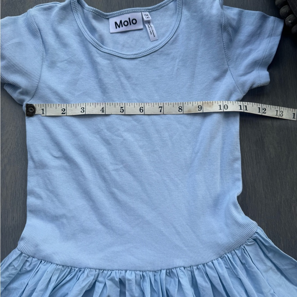 Molo Light Blue Dress with Horse Print - Picture 4 of 7